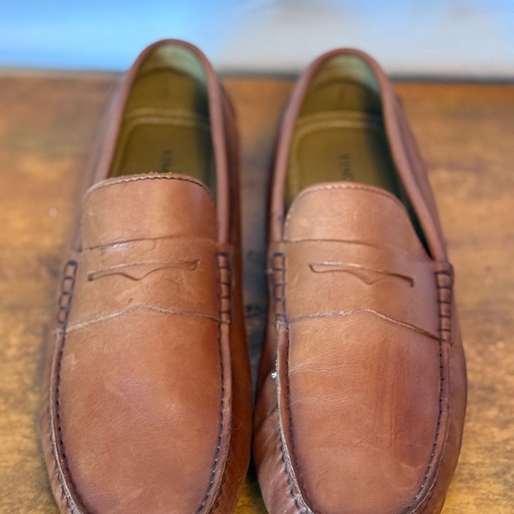 Vince Camuto Tan Leather Loafers